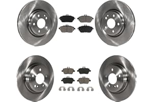 CMX Front Rear Disc Brake Rotors And Ceramic Pads Kit Replacement For Mercedes-Benz GLA250 CLA250 B250 INFINITI QX30 B Electr