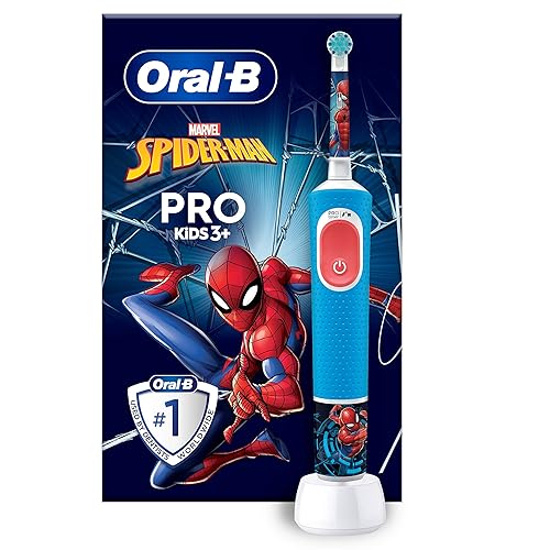 Oral-B Pro Kids Electric Toothbrush, 1 Handle Featuring Marvel Spider-Man, 1 Toothbrush Head, Designed By Braun, For Ages 3+
