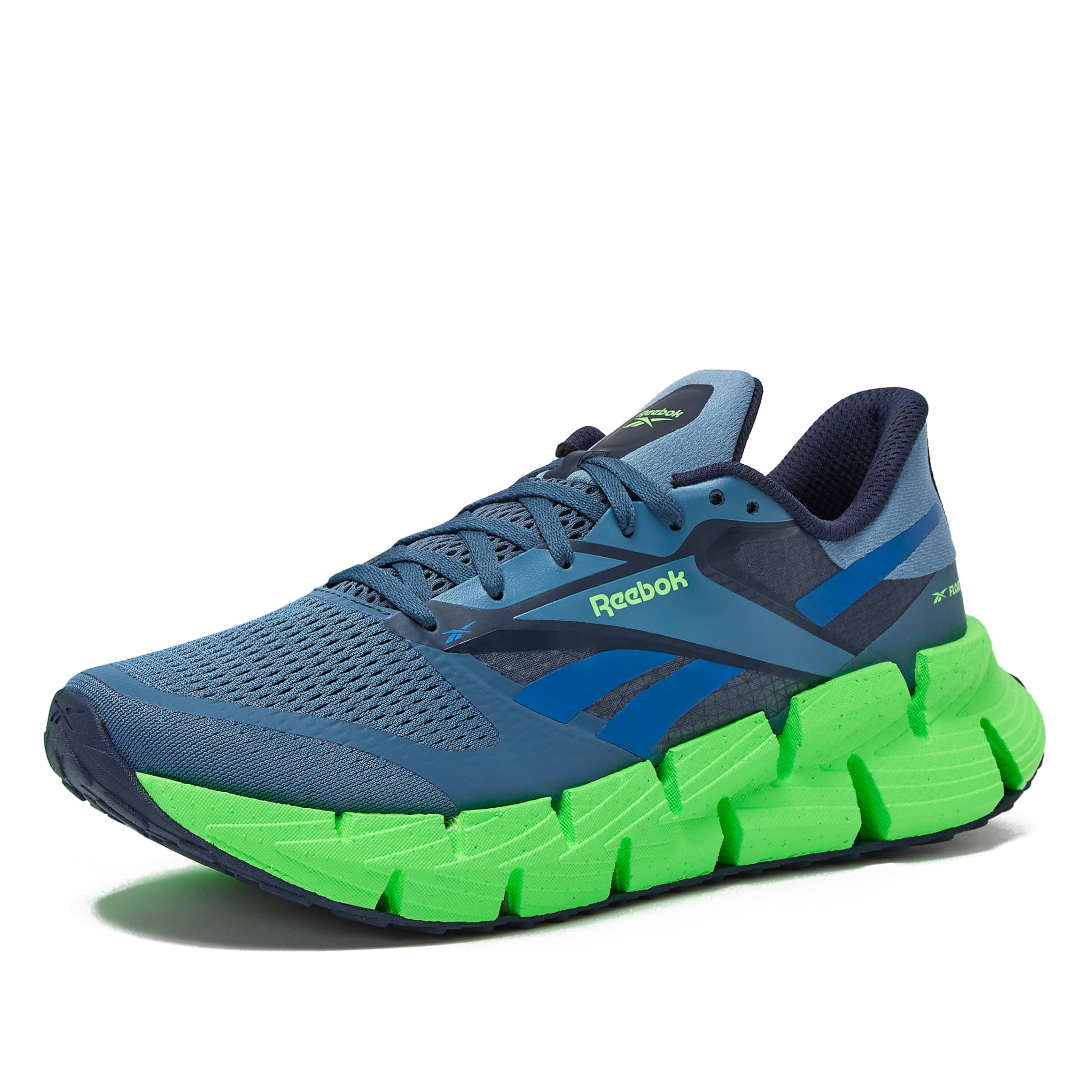 Reebok Floatzig Running Shoes for Men, Shadow/Twilight Blue/Solar Lime, 12.5 Image