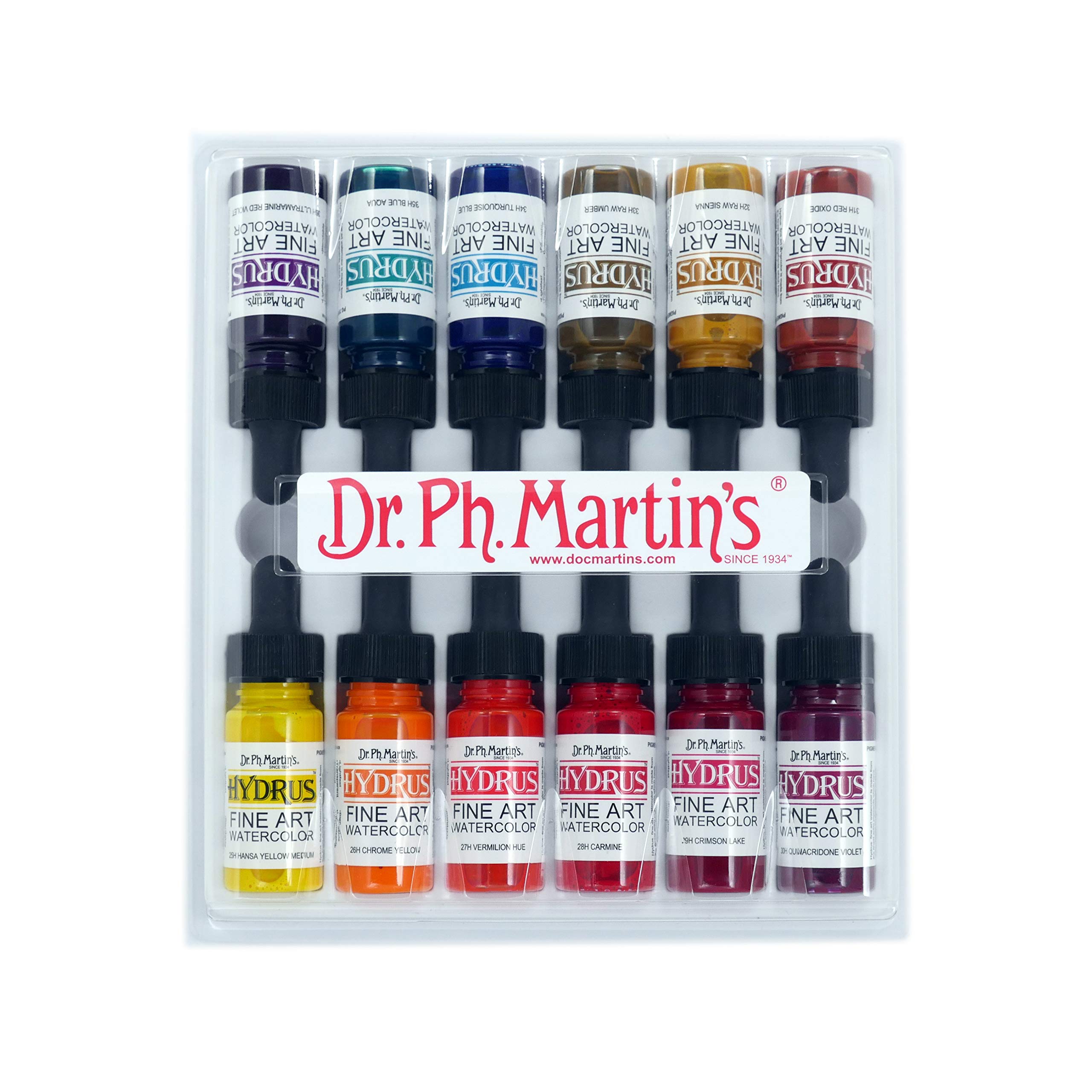 Dr. Ph. Martin's Hydrus Fine Art Watercolor, 0.5 oz, Set of 12 (Set 3)