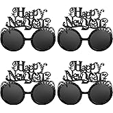 Hdnpea Happy New Year Metallic Glasses Shiny 2026 Party Eyeglasses for Adults & Kids Fun NYE Accessories & Photo Booth Props