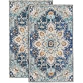 Wotinsi Hand Towels Set of 2 Turkish Carpet Towels for Bathroom Soft Absorbent Decorative Hand Bath Towels Dish Towels for Kitchen Sports Gym Yoga Home Decor 14 x 28 in