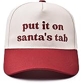 Christmas Trucker Hat for Women Men Two Tone Vintage Embroidered Baseball Cap Funny Gift