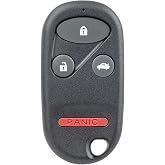 Vurkcy Key Fob Replacement for 1997-2001 Honda CR-V/ 00-09 S2000 | Car Keyless Entry Remote Control, E4EG8DJ, 4 Buttons