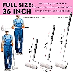 6pcs House Paint Roller Kit, PinStone 9 inch