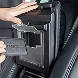 JKCOVER Center Console Hidden Organizer Tray Compatible with Tesla Model 3 (2017 2018 2019 2020) Accessories Armrest Inserts 