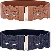 GRACE KARIN Women's Elastic Wide Belts Vintage Stretchy Belt Retro Fashion Cinch Belts for Dresses