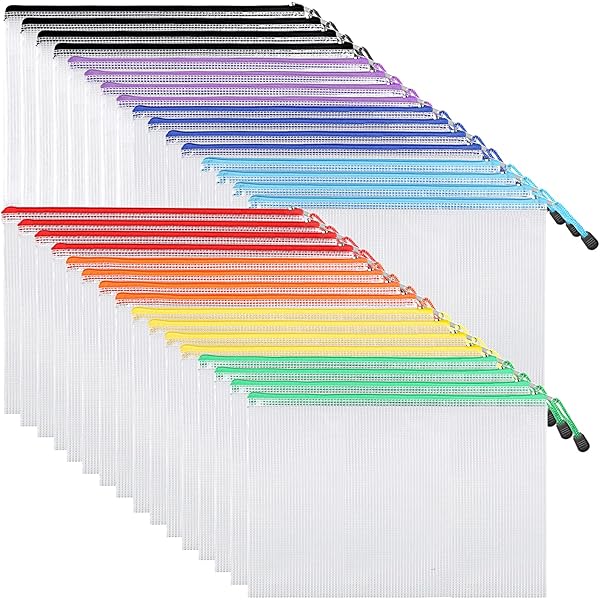 Sanwuta 6 Pcs Clear Hard Zipper Case Pencil Pouches - View #14