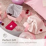 Bedsure Satin Pillowcase for Hair Allure Blue 2 Pack Queen Standard 50x75 view 6