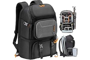 TARION Pro Camera Backpack Large Camera Bag with Laptop Compartment Tripod Holder Waterproof Raincover Outdoor Photography Hiking Travel Professional DSLR Backpack for Men Women Side Access