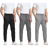 MLYENX 2/3 Pack Fleece Sweatpants for Men Active Athletic Comfy Mens Jogger Pants with Pockets