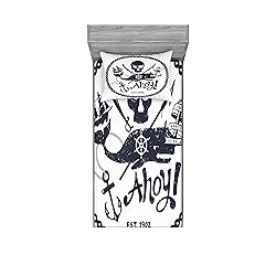 Ambesonne Anchor Fitted Sheet & Pillow Sham