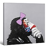 Modern Pop Art - Framed - Female Thinking Monkey