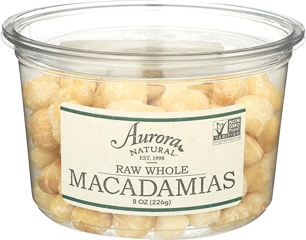 AURORA PRODUCTS MACADAMIA NUTS, RAW, 8 OZ