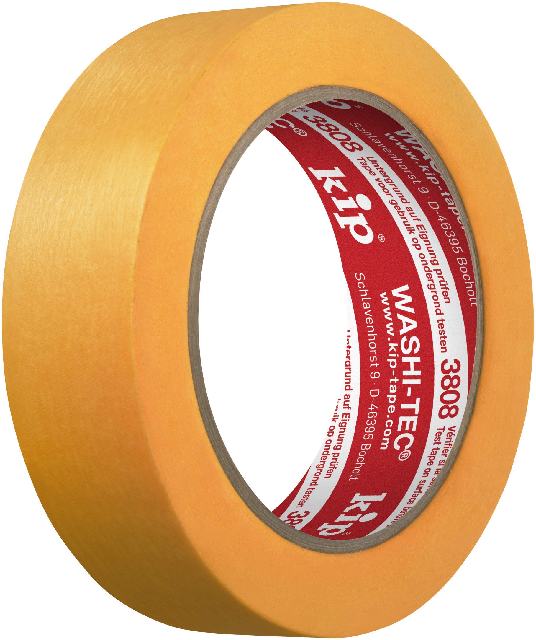 kip 3808 WASHI-TEC® Goldkrepp® Professional Painter's Tape in Premium Quality 30 mm x 50 m Thin Washi Tape for Covering, Painting & Varnishing, Painter's Tape for Painting Work and Renovations