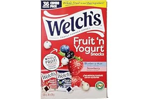 Welch's Fruit 'n Yogurt Snacks, 36 × 20 g - Delicious Fruit-Flavored Snacks Coated in Creamy Yogurt