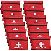 AOUTACC 12pcs Mini First Aid Kit Empty Pouch Bag with Zippered for Emergency at Home, Office, Car, Outdoors, Boat, Camping, H