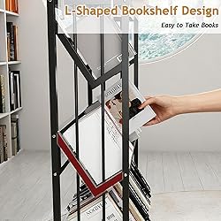 ybaymy Book Carts with Wheels Library Rolling Book
