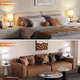Aooshine Bedside Lamps Set of 2 with USB Ports Grey Shade 3-Color Modes view 7