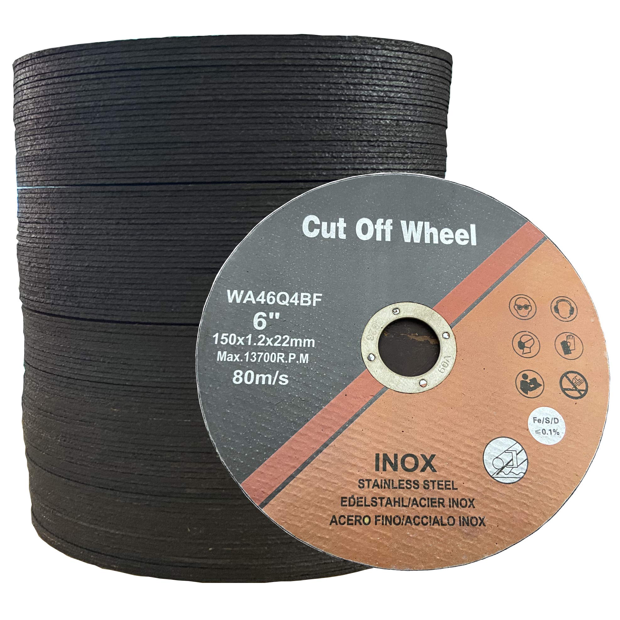 Photo 1 of 10 PCS Cut Off Wheel 6 Inch 6"x.047"x7/8" Cutting Disc for Angle Grinder Ultra Thin Metal & Stainless Steel