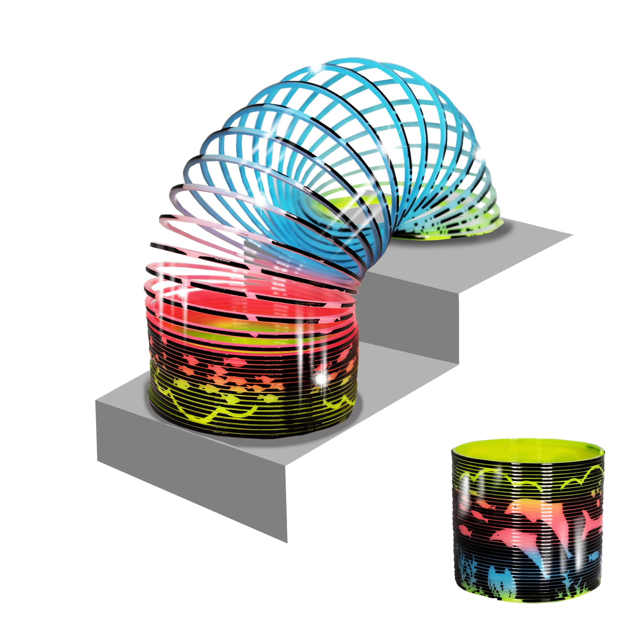 Deluxebase Super Spring - Ocean from 6.5cm Sealife Rainbow Spring Toy. Fantastic fidget toys for adults and kids