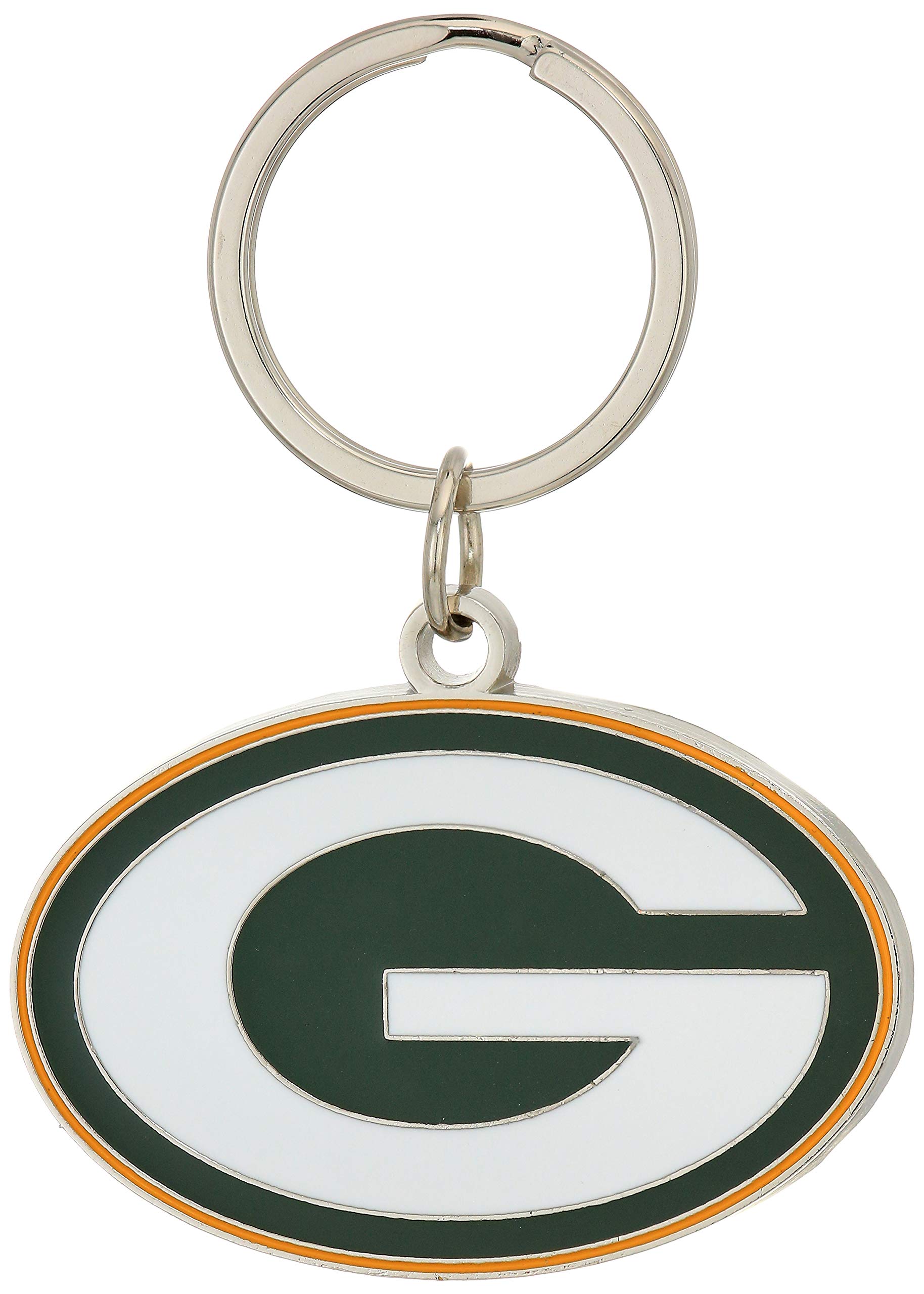 Siskiyou Sports NFL Fan Shop Green Bay Packers Chrome & Enameled Key Chain One Size Team Colors