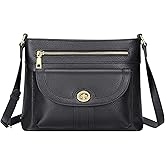 Over Earth Genuine Leather Crossbody Bags for Women Trendy Purses and Ladies Shoulder Handbags