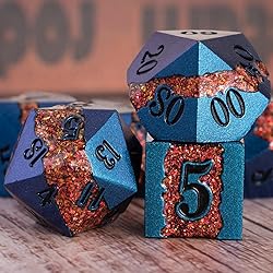 Large Stripe Metal Dice DND,Metallic Solid Crack