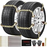 SuBleer 10pcs 175-285mm Anti Slip Tire Snow Chains | Emergency Anti-Slip Blocks, Fits Cars, SUV, Trucks &amp; Lawn Tractors, Great Traction on Icy, Snowy &amp; Muddy Roads