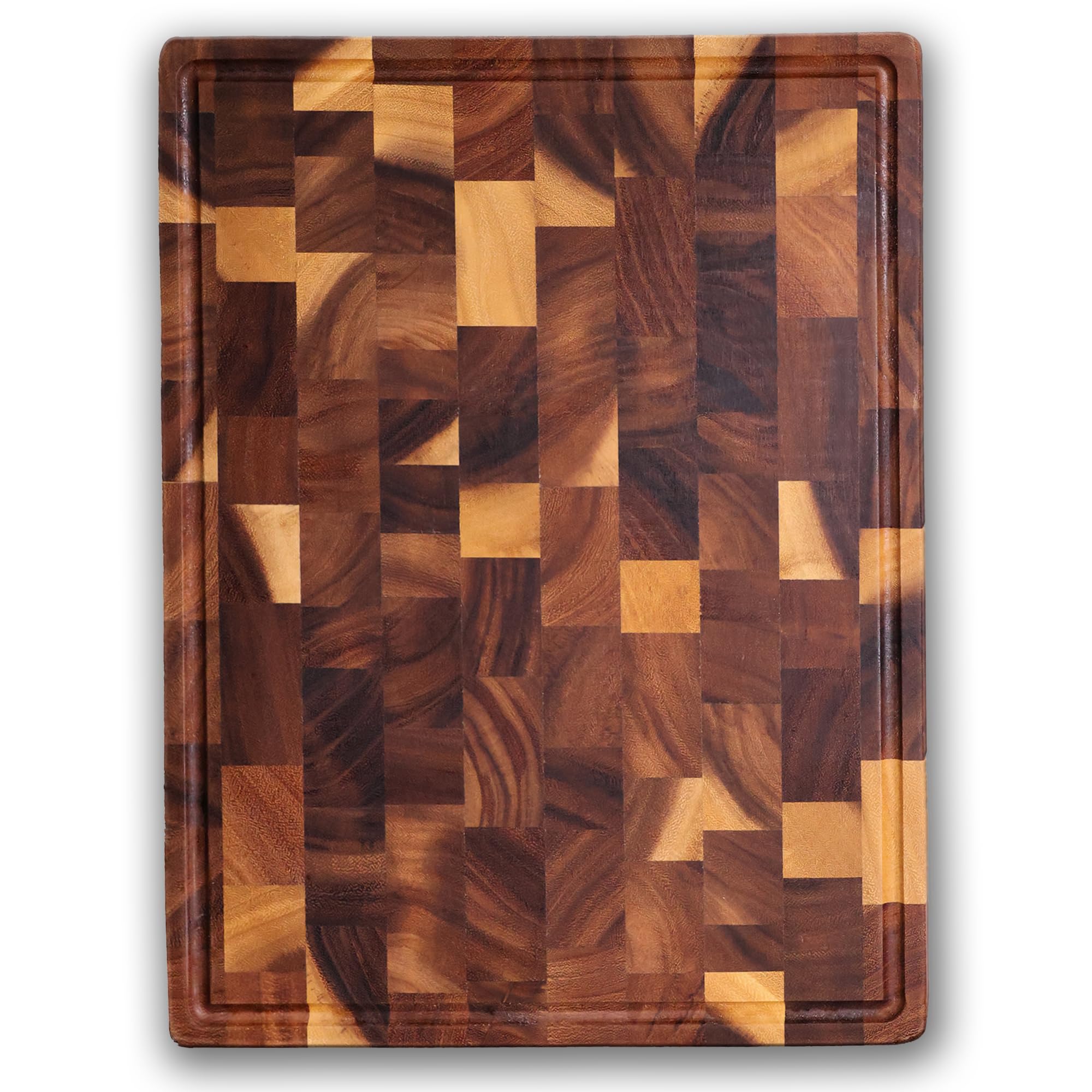 Photo 1 of **HAS CUTS AND SCRAPES**Wood Cutting Board for Kitchen,Walnut Chopping Board with Gift Box,Butcher Block Cutting Board with Juice Grooves & Handles,15.8"x11"x1"