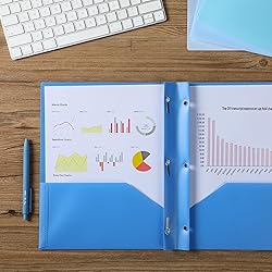 Mr. Pen- Plastic Folders with Pockets and Prongs, 5