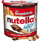 Nutella &amp; Go! Hazelnut Spread with Breadsticks, On-the-Go Snack Cups, Snack Packs, 1.8 oz