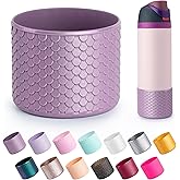 Diumepo Silicone Water Bottle Boot for Owala 24 oz, Anti-Slip Protective Sleeve Bottom Bumper Protector for Owala FreeSip/Twist/Flip 24 oz Water Bottle,BPA Free (Purple)