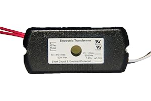 Ironsmith Lighting Products 150 Watt Dimmable Halogen Lamp Transformer - Metal & Plastic Material, Halogen, Xenon, Krypton Type Light Bulbs Support - Short Circuit Protected with Auto Restart