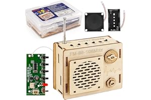 STEM Projects for Kids & Adults, FM 88-108 MHz Radio Toy Set, DIY Science Experiment Electronics Kit, Beginner's Starter Set,