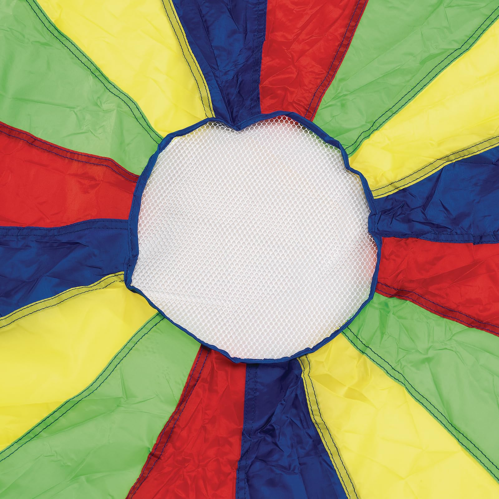 Excellerations Brawny Tough 6-Foot Rainbow Play Parachute for Kids with 8 Handles, Kids Toy, Gym Parachute