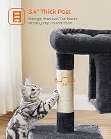 Feandrea Cat Tree Tower 84 cm Large Perch 56 x 40 cm for Large Cats view 5