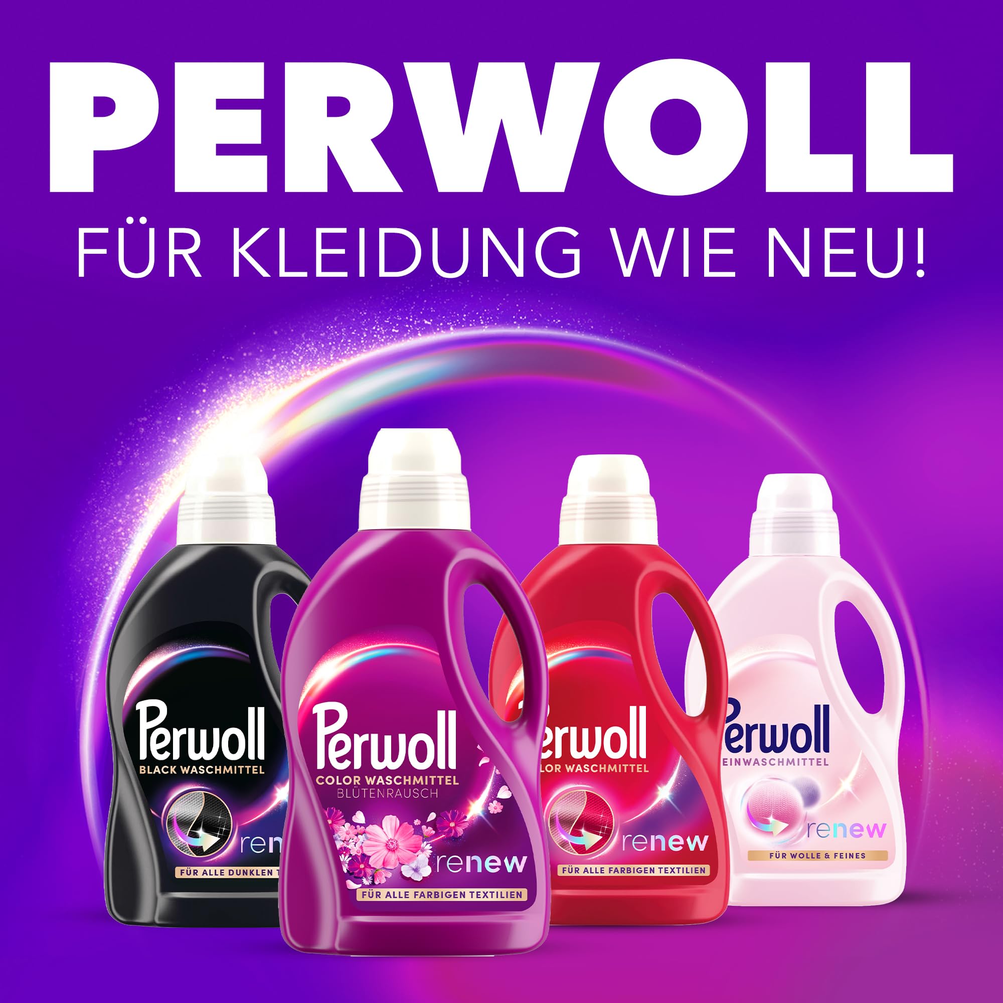 Perwoll Blütenrausch Waschmittel (80 Waschladungen), Feinwaschmittel reinigt sanft und erneuert Farben und Fasern, für alle farbigen Textilien, Color Waschmittel mit Dreifach-Renew-Technologie 5