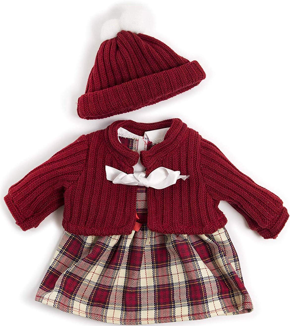 Miniland Cold Weather Dress Set for Dolls 40 cm, Red, (31558)