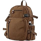 Rothco Vintage Canvas Compact Backpack, Brown