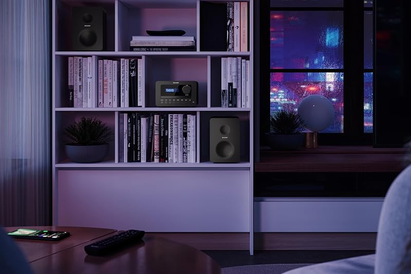 Microsistema de Som Estéreo XL-B520D(BK) com rádio Dab+, FM, Bluetooth 5.0, CD-MP3, reprodução USB, 40W cor preta