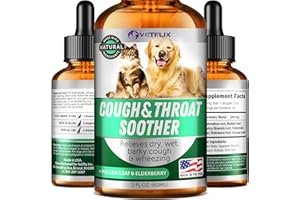 VETFLIX Kennel Cough Treatment for Dogs & Cats - Made in USA - Dog Allergy & Cat Asthma Relief - Mullen Leaf & Elderberry Blend - Dry, Wet & Barky Cough Relief for Dogs & Cats - All Breeds & Sizes