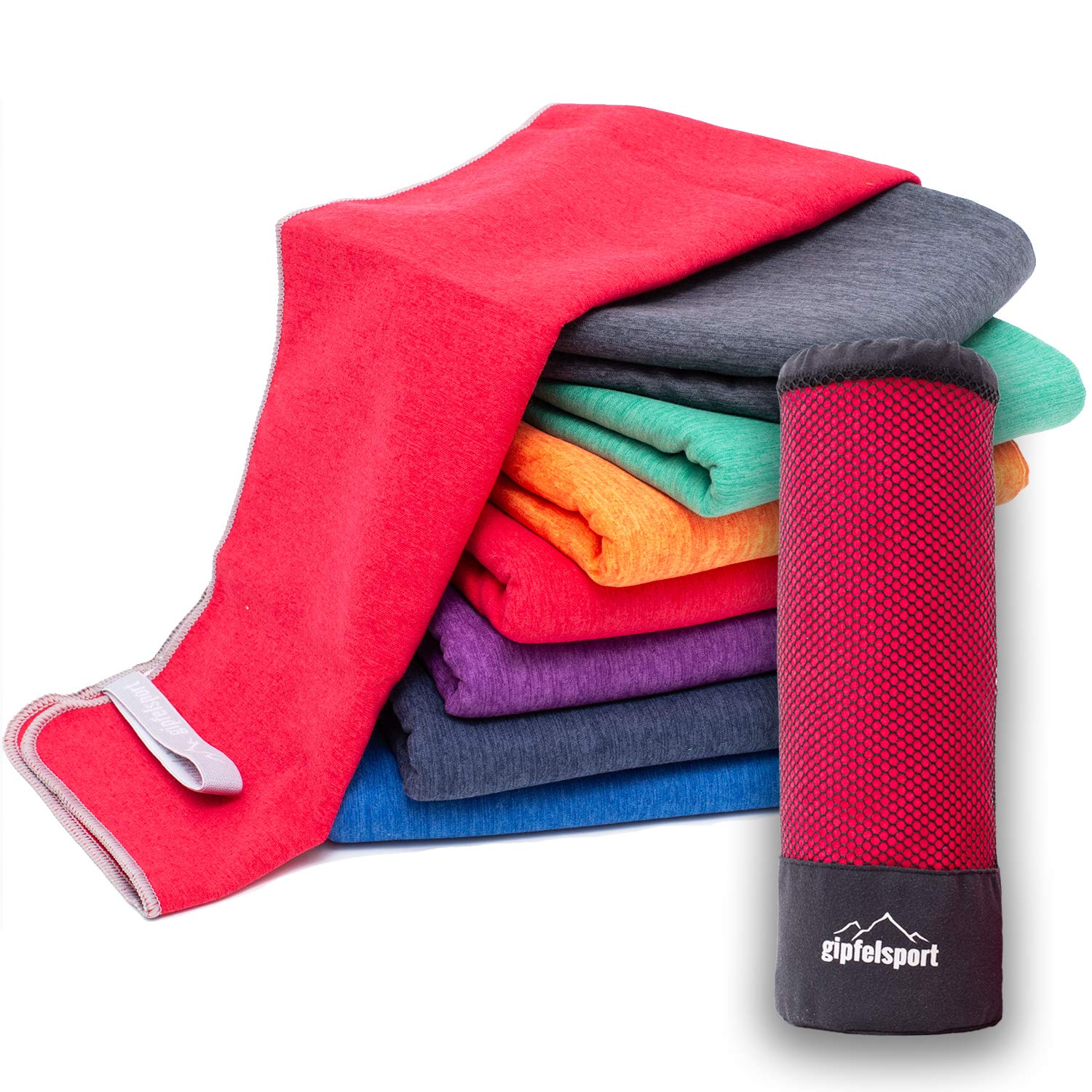 gipfelsport Microfibre Towel red 1x S(50x30cm) without bag — image 1