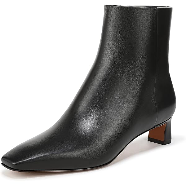 Sam Edelman – Stivaletti Saige In Pelle Nera – Tacco Architettonico 7 Cm – Dettaglio Cerniera – Taglia 40 EU