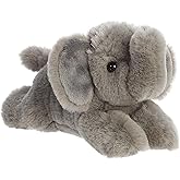 Aurora® Adorable Mini Flopsie™ Elephant Calf Stuffed Animal - Mini Companions Ready for Playful Adventures - for Kids All Ages, Toddlers, Adults, and Families - Grey 8 Inches
