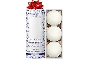Magnesium Bubble Bath Bombs Long Lasting Foaming Sore Muscles Recovery Tea Tree Relaxing Stress Relief Calming Self Care Spa 