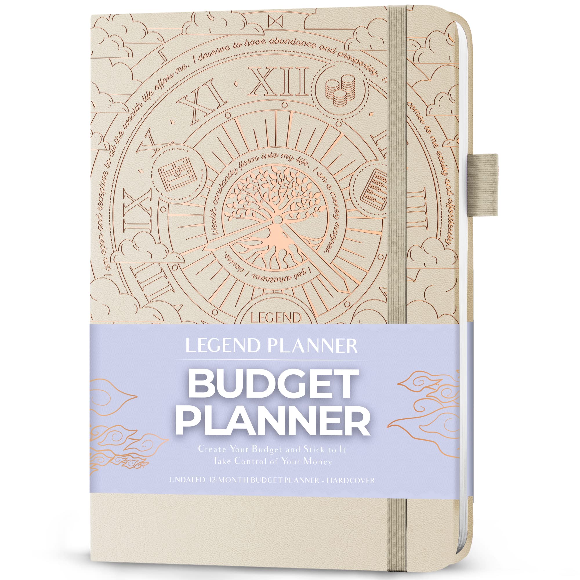 Legend Budget Planner – Financial Organizer Book. Money Account & Expense Tracker Notebook Journal for Household Monthly Budgeting (Seashell)