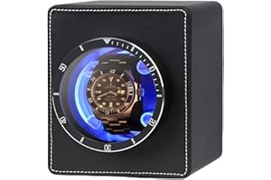 DRIKLUX 2013 Single Automatic Watch Winder Box case for Rolex Watches,self Kinetic Winding Auto Rotating Watch Display Box Spinner,Gifts for Mens and Women