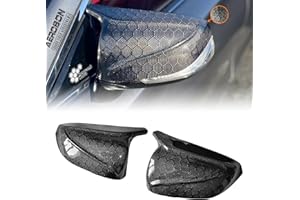AeroBon Real Carbon Fiber Side Mirror Caps Compatible with Infiniti 2014-2024 Q50 Q50S Mirror Caps (Replacement Style) Honeycomb Weave