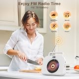 GREADIO Portable CD Player Bluetooth FM Radio HiFi Speaker Desktop USB TF Remote view 5